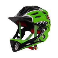 Magideal - Casco De Bicicleta Para Niños Casco De Bicicleta Para Niños Casco De Cara Completa Casco De Bicicleta De Montaña Transpirable De Moda Para Actividades Verde