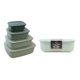 thumbnail image 1 of Contenedores de almacenamiento de alimentos, Confiable Industries, juego de 4 unidades, color verde, 1 of 7