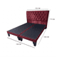 thumbnail image 3 of Cama 2 plazas con Colchon de 150cm X 190cm tapizada en Lino Burdeo Claro, 3 of 5