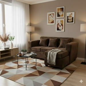 Deco Outlet - Seccional Kansas 3.1 Felpa Chocolate