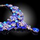 thumbnail image 3 of 2 Pzas Conjuntos de Joyería para Mujer Joyería de Cristal Azul para Mujer Collar y Aretes Brillantes Compromiso Boda Conjuntos de Joyería para Novias Dama de Honor, 3 of 6