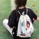 thumbnail image 1 of Retro Puppy Printed Canvas Backpack Casual Women Fashion School Gym Drawstring Bag String Knapsack School Back Pack Storage Bags, 1 of 3