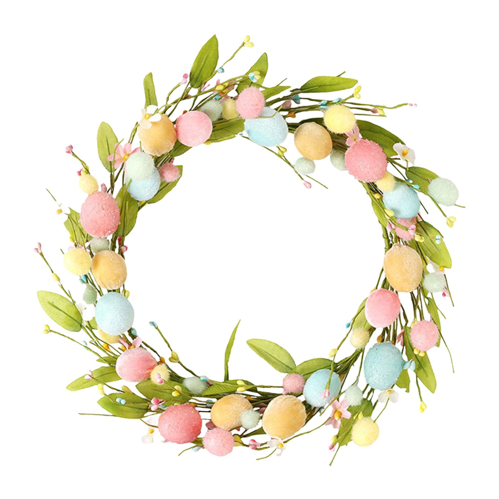 Magideal - Coronas Artificiales De Pascua, Guirnalda Para Puerta De Pascua, Guirnalda Para Puerta De Pascua Para Primavera, Patio, Porche, Hogar, Decoración Para