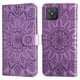 thumbnail image 1 of Funda tipo cartera FOXDOCK para OPPO A53 5G , diseño girasol en relieve, cuero PU, cierre magnético, soporte y tarjetero, 1 of 5