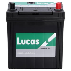 Batería Lucas Premium 35 Amp Positivo Derecho Normal Negro