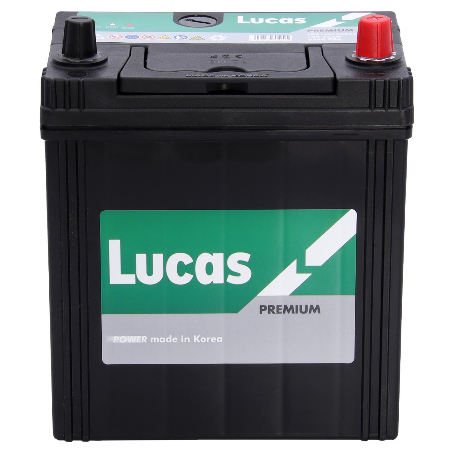 Batería Lucas Premium 35 Amp Positivo Derecho Normal