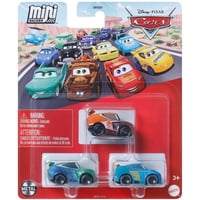 Set De 3 Autos Mini Racers De Mattel Cars En Metal Fundido
