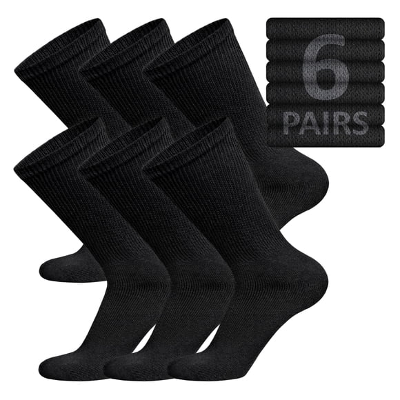 Calcetines redondos para personas con neuropatía diabética, 6 pares, Brooklyn