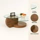 thumbnail image 5 of Mesa de Centro DuoGlass con Bases de Madera y Superficie de Vidrio, 5 of 7