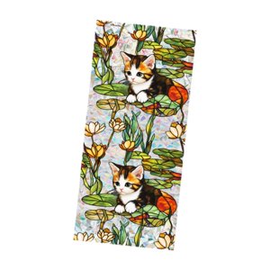 Magideal - Película De Privacidad De La Ventana Decorativa Estática Decorativa 1693''X3937 '' Calcomanía, Adhesiva De Vidrieras De Vidrieras Extraíbles Para La P Gato