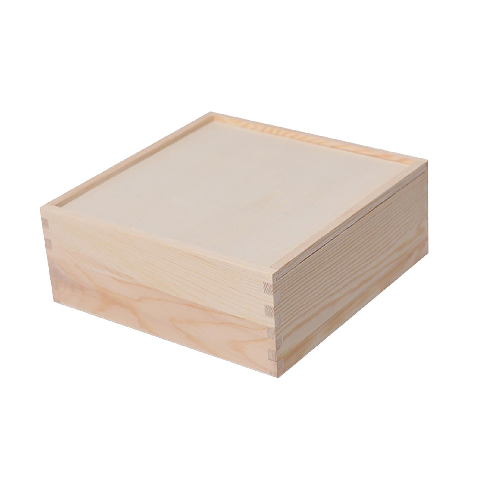 Magideal - Caja De Madera Para Bodas, Caja De Dulces, Organizador, Caja De Joyería De Recuerdo Rústica, Caja De Regalo Para Organizadores De Escritorio, Arte, Pa 20x20x8cm