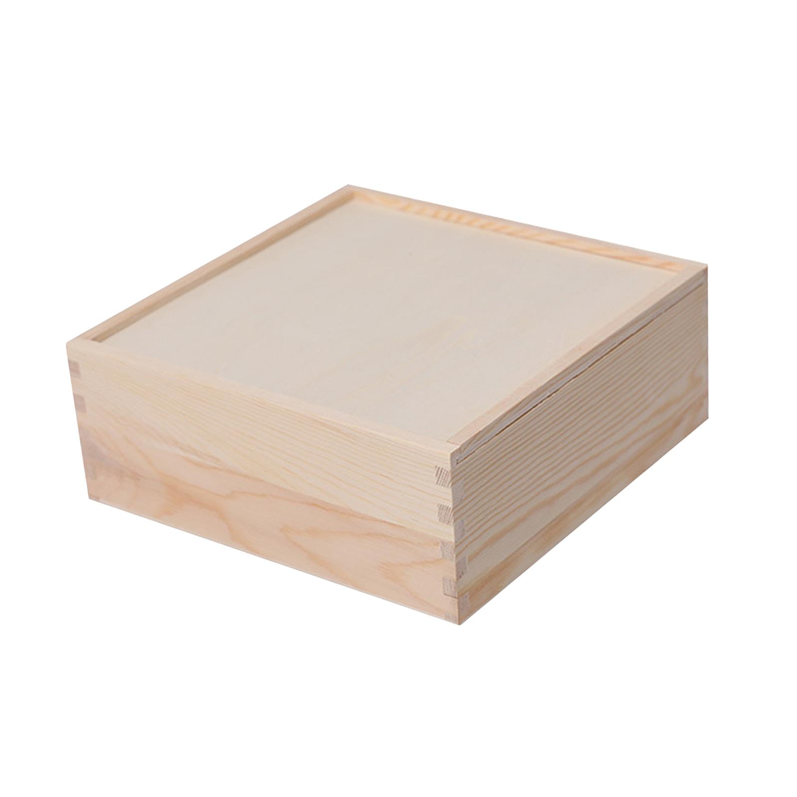 Magideal - Caja De Madera Para Bodas, Caja De Dulces, Organizador, Caja De Joyería De Recuerdo Rústica, Caja De Regalo Para Organizadores De Escritorio, Arte, Pa 20X20X8Cm