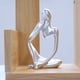 thumbnail image 4 of Estatua De Estatuilla De Escultura De Pensador De Resina De 3 Piezas Para Decoración De Estantería De Mesa, 4 of 5