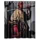 thumbnail image 1 of Cortina de ducha de cómics Hellboy, juego de cortina de baño con ganchos, tamaño 60 x 72 pulgadas, 1 of 3
