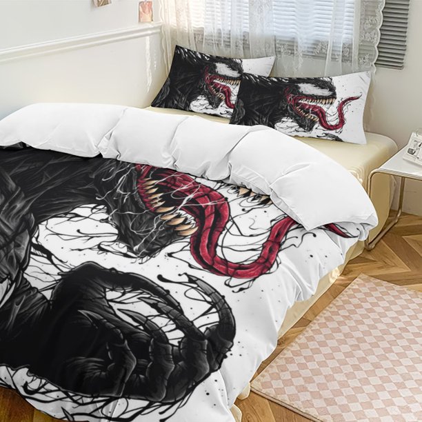 Venom Bedding Comforter Sets 3-Piece Bedding Set Soft Warm Bed Set for Bedroom All Season