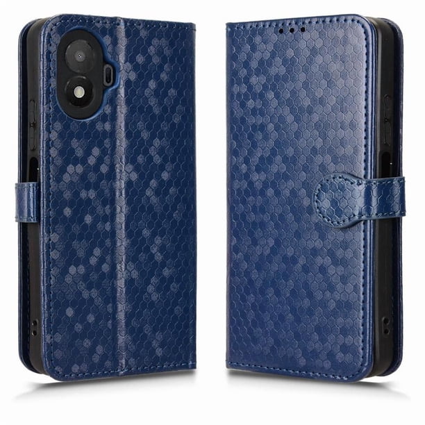 Funda Cartera Lunares TCL K70 SE con Tarjetero, Correa y Soporte Azul