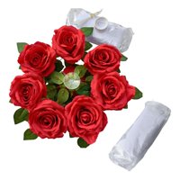 Bothyi - Boda Coche Frente Flor Decoración Cintas Diy Para Ceremonia Festival Iglesia Rojo