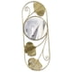 thumbnail image 3 of Espejo de pared de hoja nórdica Escultura de arte de pared Decoración de pared Espejo de pared montado en la pared colgante para restaurante Baño Sofá, 3 of 5