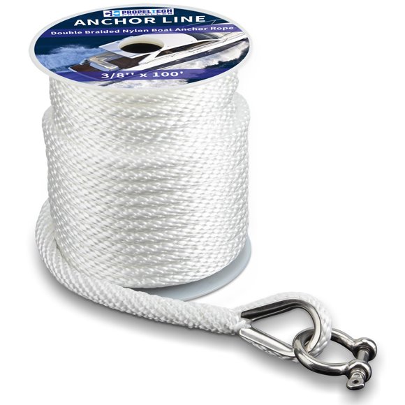 Cuerda de Ancla PropelTech 0,95 cm x 30,5 m Nylon con Grillete