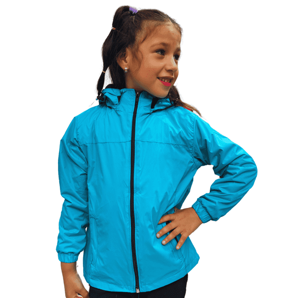 Chaqueta Cortaviento Impermeable Unisex Para Niños Con Polar