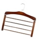 thumbnail image 2 of Organizador del almacenaje del armario de la suspensión de los pantalones de madera de 4 gradas marrón oscuro, 2 of 5