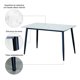 thumbnail image 5 of Mesa de Comedor Efecto Mármol Blanco 121x72x73 cm con Patas de Acero, 5 of 6