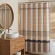 thumbnail image 5 of REGALWOVEN Conjuntos de Cortina de Ducha Boho a Rayas con 12 Ganchos, Tela de Aspecto de Lino Sintético para Baño Gris 71"W x 71"L, 5 of 5