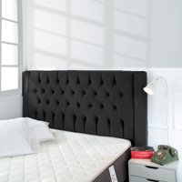 Respaldo Focus 2 Plazas Felpa Negro