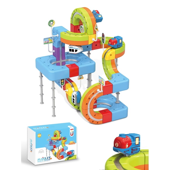 Conjunto de tren eléctrico SharpCreation 68 piezas STEM para niños