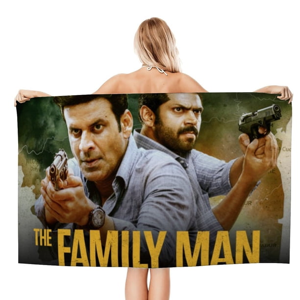 The Family Man Toalla de playa de secado rápido con diseño temático, regalo para mujeres y niñas, ideal para cumpleaños, fans, amantes de la música, uso en la playa o al aire libre, 78 × 160 cm