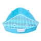 thumbnail image 3 of Caja de arena para conejos, animales pequeños, bandeja para orinar, jaula para conejos, entrenamiento para ir al baño, caja de arena de esquina para h azul, 3 of 5