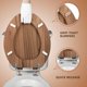 thumbnail image 4 of Asiento de inodoro Angol Shiold de madera moldeada, silencioso, cerrado y alargado, 4 of 7