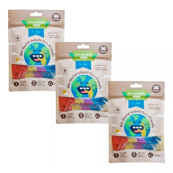 Hilo Dental Infantil Ecológico 108 Unidades Pack