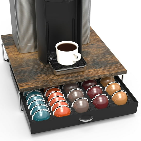 Cajón para cápsulas de café DecoBrothers Supreme Vertuoline Rustic Brown