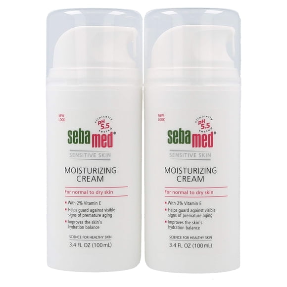 Crema facial SEBAMED 100 ml para piel sensible con vitamina E – paquete de 2