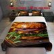thumbnail image 1 of 3pcs Multi Layer Delicious Burger with Fries And Ketchup Themed Printed Three Piece Bedding Set Soft Quilt Cover And Two Pillowcases, 1 of 5