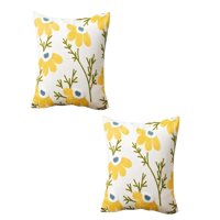 Genérico - Pack De 2 Fundas De Cojin Bordadas 45X45Cm Blanco 06