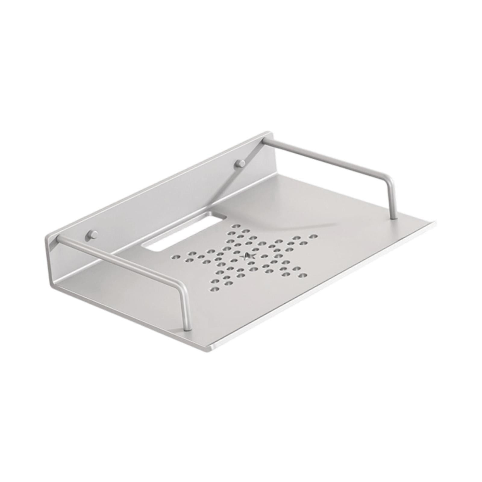 Bothyi - Soporte De Pared Para Proyector, Soporte Para Estante, Enrutador, Reproductor De Dvd, Baño, 23 X 16,5 Cm, Plateado