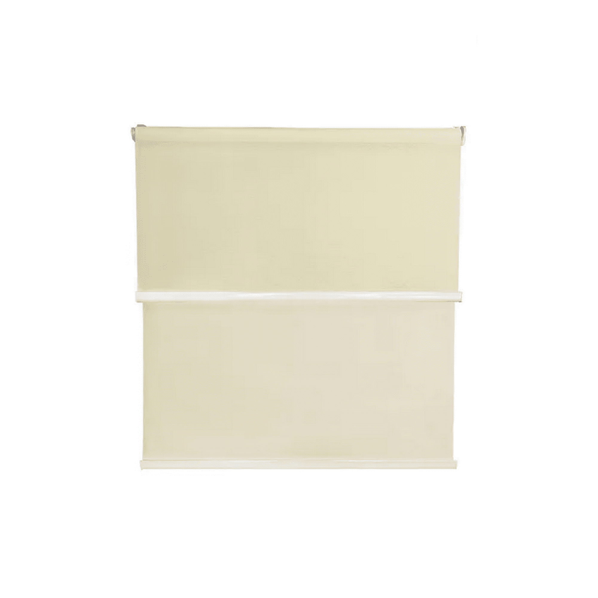 Genérico - Cortina Roller Blackout 2 Paños 120x240 Doble Visillo Beige Sin Cenefa