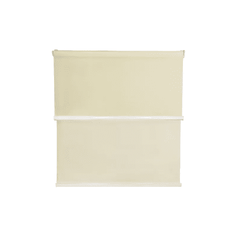 Genérico - Cortina Roller Blackout 2 Paños 120X240 Doble Visillo Beige Sin Cenefa