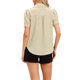 thumbnail image 3 of Camisas de Manga Corta con Botones para Mujer de Verano con Cuello en V y Mangas Abullonadas Blusas Elegantes y Casuales XS Beige, 3 of 6