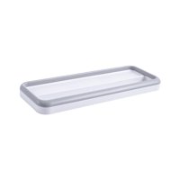 Magideal - Estante De Baño Con Toallero Toallero Montaje En Pared Estante De Ducha Soporte Estante Cosmético Toallero Toallero De Baño Para Hotel Balcón Cocina Gris