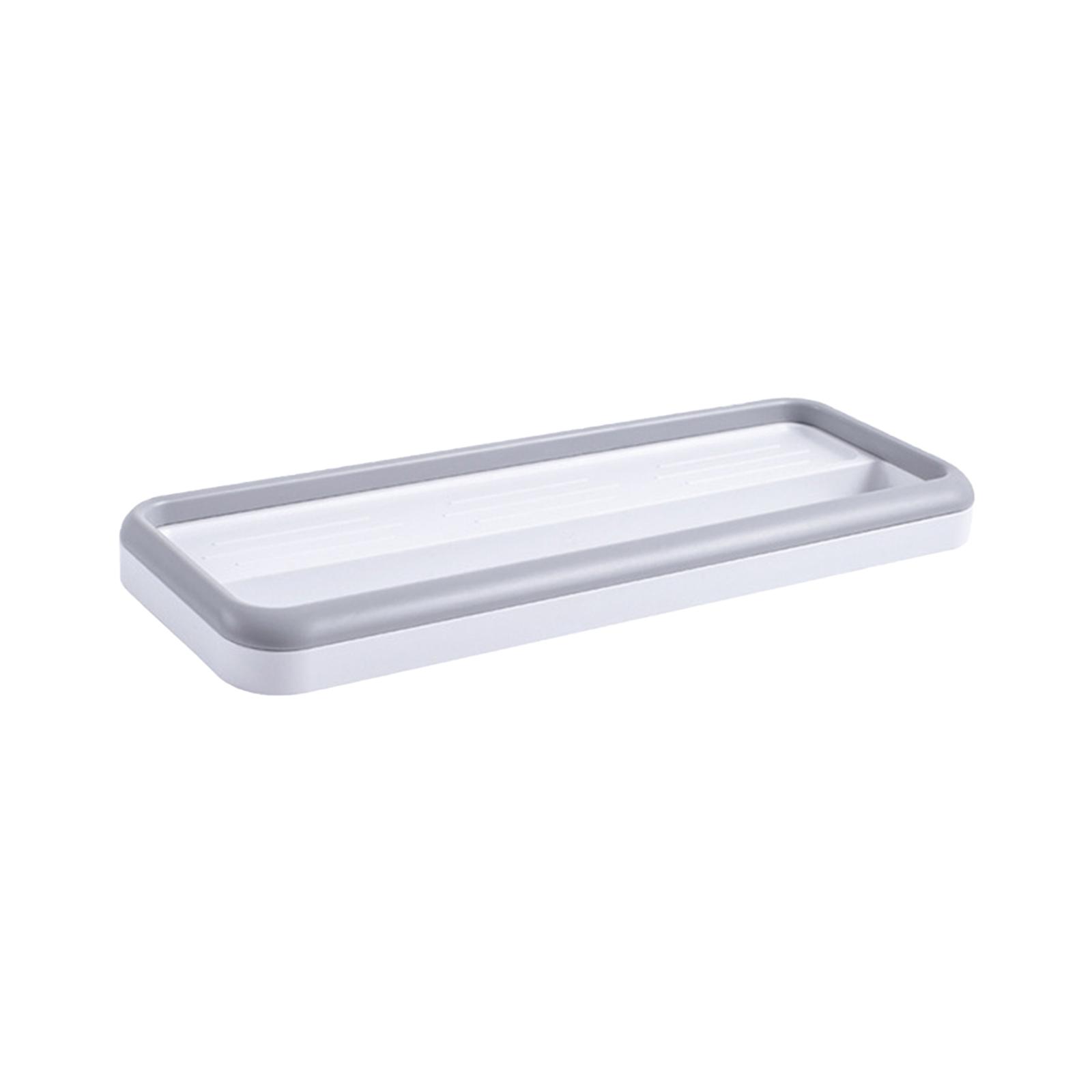 Magideal - Estante De Baño Con Toallero Toallero Montaje En Pared Estante De Ducha Soporte Estante Cosmético Toallero Toallero De Baño Para Hotel Balcón Cocina Gris