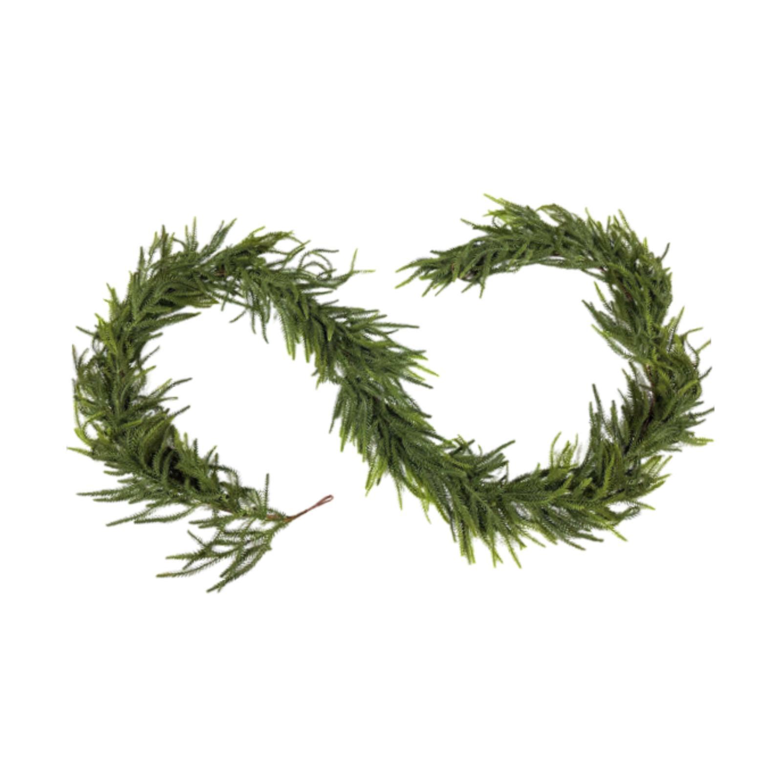 Bothyi - Guirnalda Navideña Con Adornos Verdes Para La Temporada Festiva Al Aire Libre