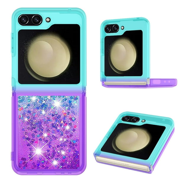 Funda Para Samsung Galaxy Z Flip 6 Con Diseño Gradiente Y Brillo Líquido Antigolpes Tpu