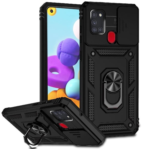 Estuche GANGXUN para Samsung Galaxy A21S, soporte giratorio 360°, estilo mecánico y magnético