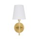 thumbnail image 3 of Aplique de pared HDE Cason 1 luz latón/blanco 31 cm, 3 of 6