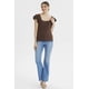 thumbnail image 4 of Polera Mujer Con Vuelo Escote Cuadrado Chocolate, 4 of 4