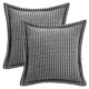 thumbnail image 1 of REGALWOVEN Juego de 2 fundas de cojín decorativas de pata de gallo negro 20" x 20", 1 of 6