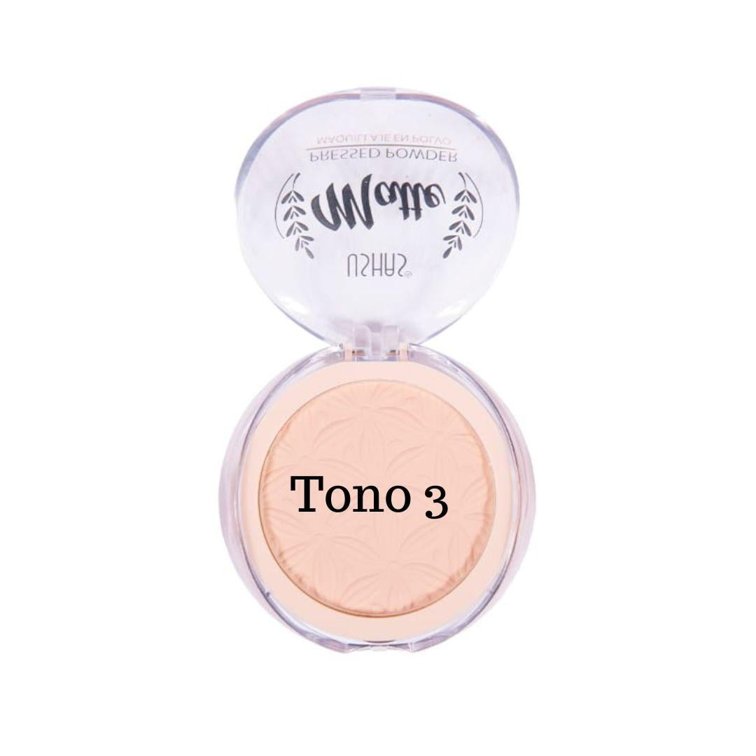 Polvo Compacto Matte Pressed Powder Ushas T03